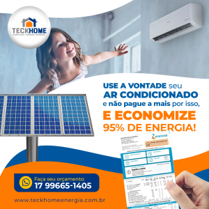 Energia solar + ar condicionado